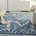 Nourison Aloha ALH18 Area Rug, Navy, 6' x 9'