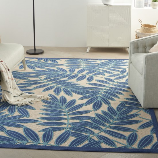 Nourison Aloha ALH18 Area Rug, Navy, 6' x 9'