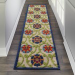 Nourison Aloha ALH19 Runner Rug, Blue/Multicolor, 2' 3" x 12'