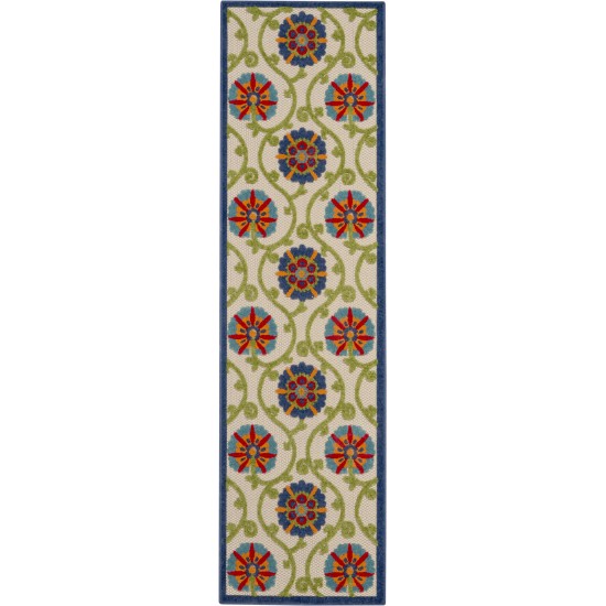 Nourison Aloha ALH19 Runner Rug, Blue/Multicolor, 2' x 6'