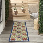 Nourison Aloha ALH19 Runner Rug, Blue/Multicolor, 2' x 6'