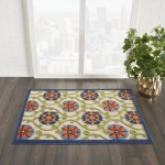 Nourison Aloha ALH19 Indoor/Outdoor Area Rug, Blue/Multicolor, 2'8" x 4'