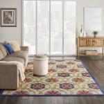 Nourison Aloha ALH19 Indoor/Outdoor Area Rug, Blue/Multicolor, 7'10" x 10'6"