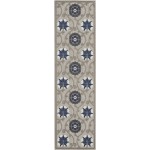 Nourison Aloha ALH19 Runner Rug, Grey/Blue, 2' x 6'