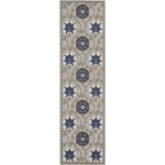 Nourison Aloha ALH19 Runner Rug, Grey/Blue, 2'3" x 10'