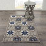 Nourison Aloha ALH19 Area Rug, Grey/Blue, 2'8" x 4'