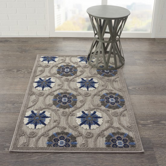 Nourison Aloha ALH19 Area Rug, Grey/Blue, 2'8" x 4'