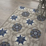 Nourison Aloha ALH19 Area Rug, Grey/Blue, 2'8" x 4'