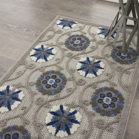 Nourison Aloha ALH19 Area Rug, Grey/Blue, 2'8" x 4'