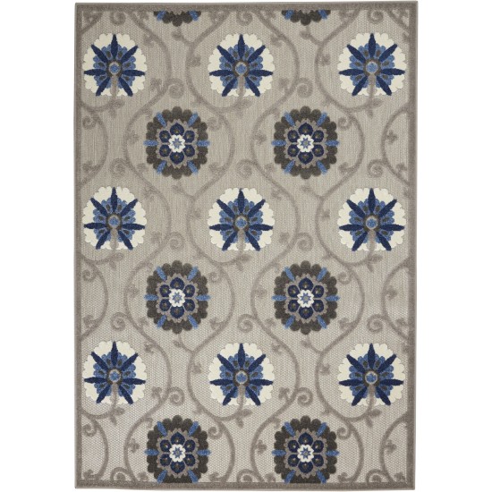 Nourison Aloha ALH19 Area Rug, Grey/Blue, 5'3" x 7'5"