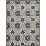 Nourison Aloha ALH19 Area Rug, Grey/Blue, 6' x 9'