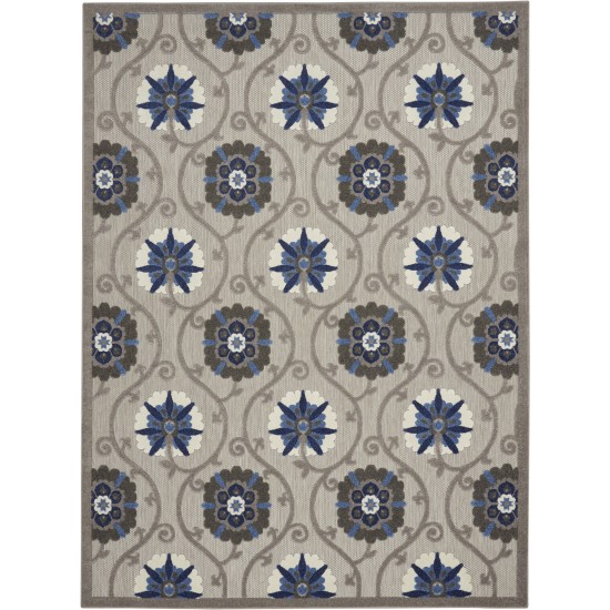 Nourison Aloha ALH19 Area Rug, Grey/Blue, 6' x 9'