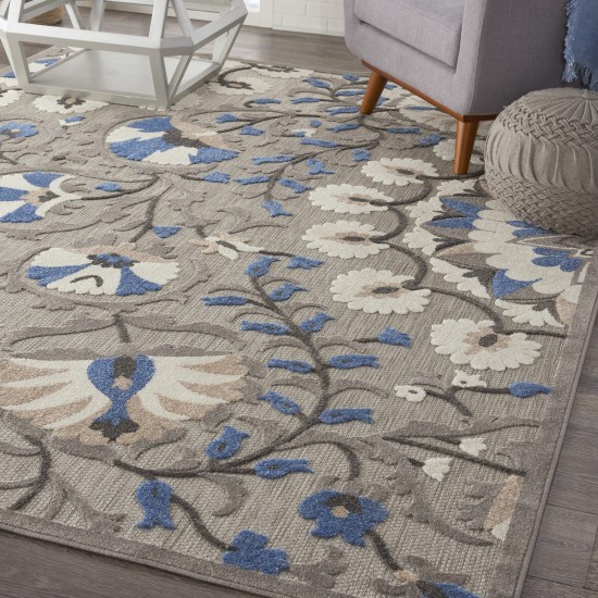 Nourison Aloha ALH20 Area Rug, Grey/Multicolor, 9'6" x 13'