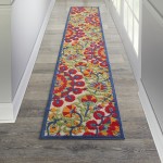 Nourison Aloha ALH20 Runner Rug, Red/Multicolor, 2'3" x 10'