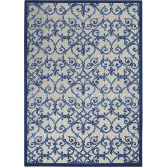 Nourison Aloha ALH21 Area Rug, Grey/Blue, 5'3" x 7'5"