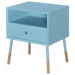 ACME Sonria II End Table, Light Blue & Natural