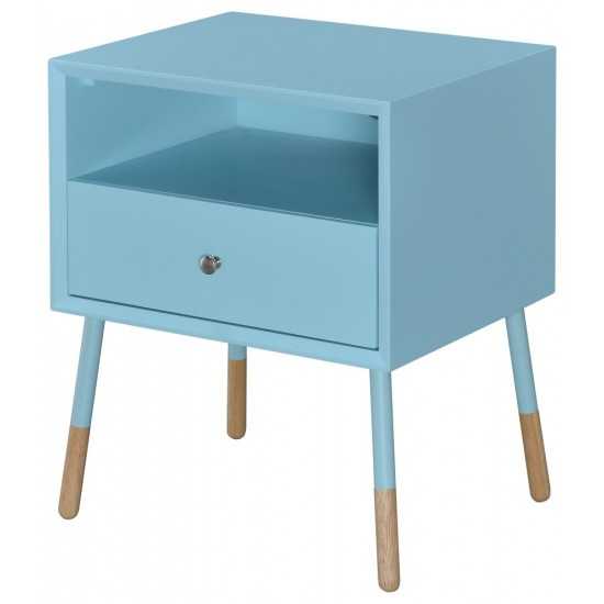 ACME Sonria II End Table, Light Blue & Natural