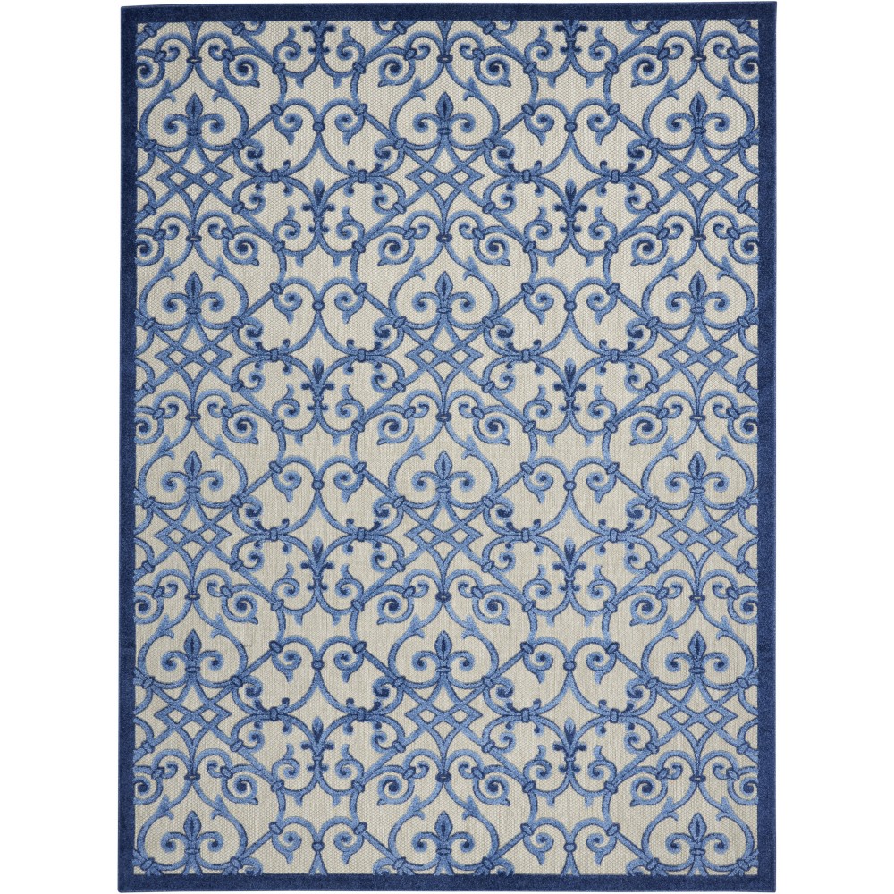 Nourison Aloha ALH21 Area Rug, Grey/Blue, 7'10" x 10'6"