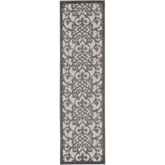 Nourison Aloha ALH21 Runner Rug, Grey/Charcoal, 2' x 6'