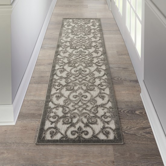 Nourison Aloha ALH21 Runner Rug, Grey/Charcoal, 2' x 6'