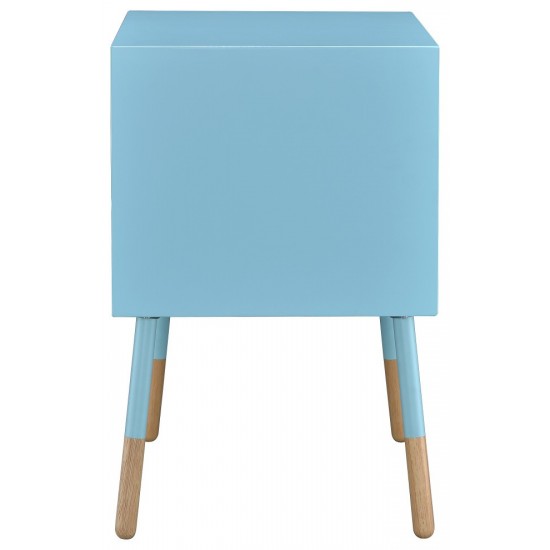 ACME Sonria II End Table, Light Blue & Natural