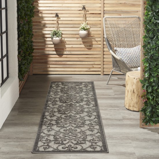 Nourison Aloha ALH21 Runner Rug, Grey/Charcoal, 2'3" x 10'