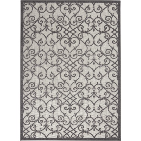 Nourison Aloha ALH21 Area Rug, Grey/Charcoal, 3'6" x 5'6"