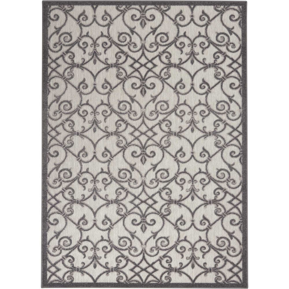 Nourison Aloha ALH21 Area Rug, Grey/Charcoal, 5'3" x 7'5"