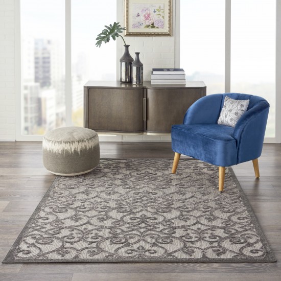 Nourison Aloha ALH21 Area Rug, Grey/Charcoal, 5'3" x 7'5"