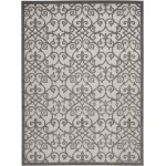 Nourison Aloha ALH21 Area Rug, Grey/Charcoal, 7'10" x 10'6"