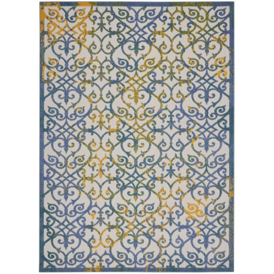 Nourison Aloha ALH21 Area Rug, Ivory/Blue, 7'10" x 10'6"