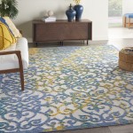 Nourison Aloha ALH21 Area Rug, Ivory/Blue, 9' x 12'