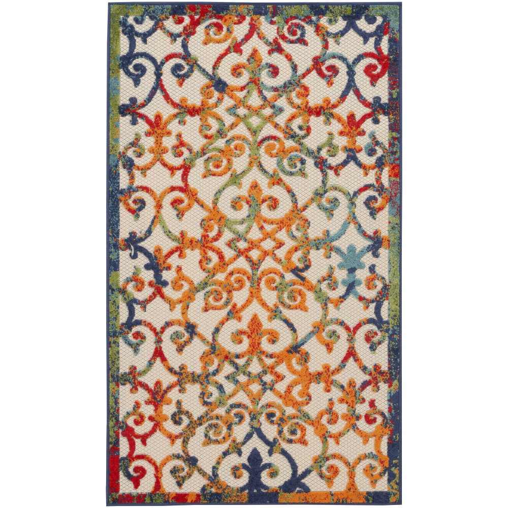 Nourison Aloha ALH21 Indoor/Outdoor Area Rug, Multicolor, 3' x 5'