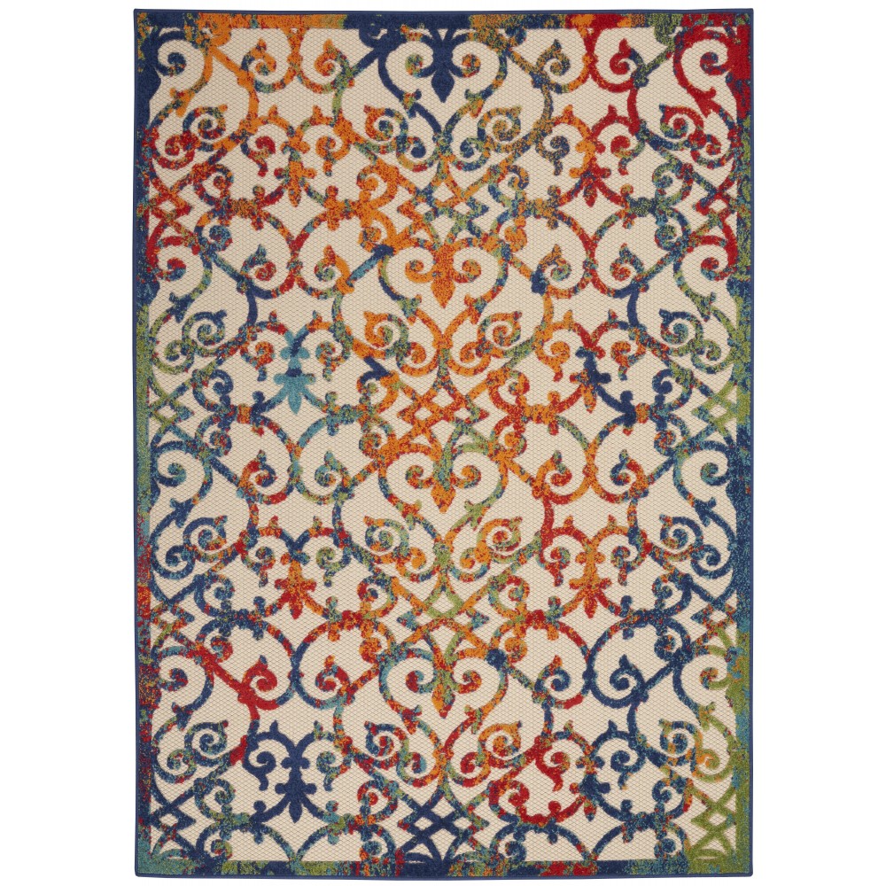 Nourison Aloha ALH21 Indoor/Outdoor Area Rug, Multicolor, 3'6" x 5'6"