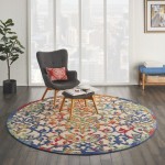 Nourison Aloha ALH21 Indoor/Outdoor Area Rug, Multicolor, 7'10" x Round