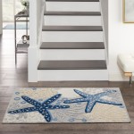 Nourison Aloha ALH24 Area Rug, Blue/Grey, 2'8" x 4'