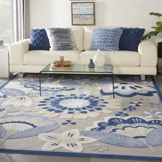 Nourison Aloha ALH25 Area Rug, Blue/Grey, 12' x 15'