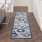 Nourison Aloha ALH25 Runner Rug, Blue/Grey, 2'3" x 10'