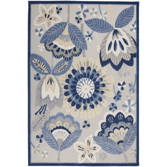 Nourison Aloha ALH25 Area Rug, Blue/Grey, 3'6" x 5'6"