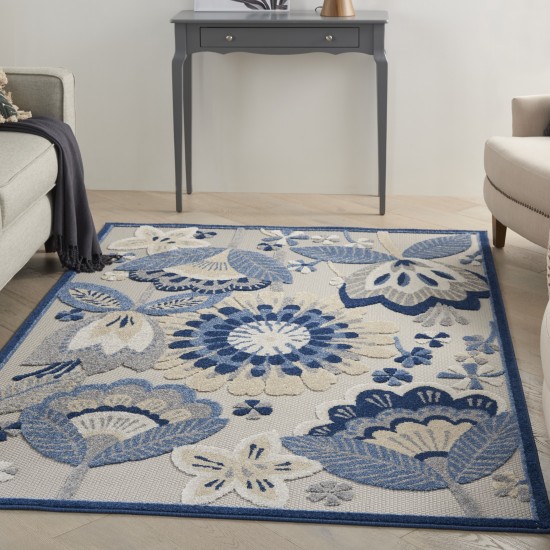 Nourison Aloha ALH25 Area Rug, Blue/Grey, 3'6" x 5'6"