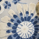 Nourison Aloha ALH25 Area Rug, Blue/Grey, 4' x Round