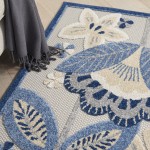 Nourison Aloha ALH25 Area Rug, Blue/Grey, 6' x 9'