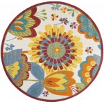 Nourison Aloha ALH25 Area Rug, Multicolor, 7'10" x Round