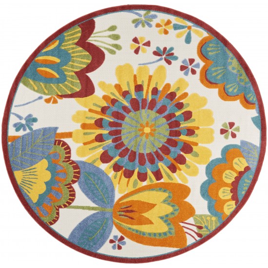 Nourison Aloha ALH25 Area Rug, Multicolor, 7'10" x Round