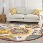 Nourison Aloha ALH25 Area Rug, Multicolor, 7'10" x Round