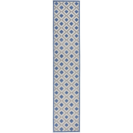 Nourison Aloha ALH26 Runner Rug, Blue/Grey, 2'3" x 10'