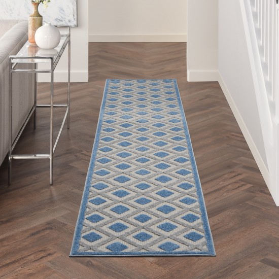 Nourison Aloha ALH26 Runner Rug, Blue/Grey, 2'3" x 10'