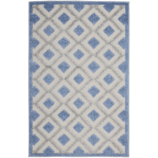 Nourison Aloha ALH26 Area Rug, Blue/Grey, 2'8" x 4'