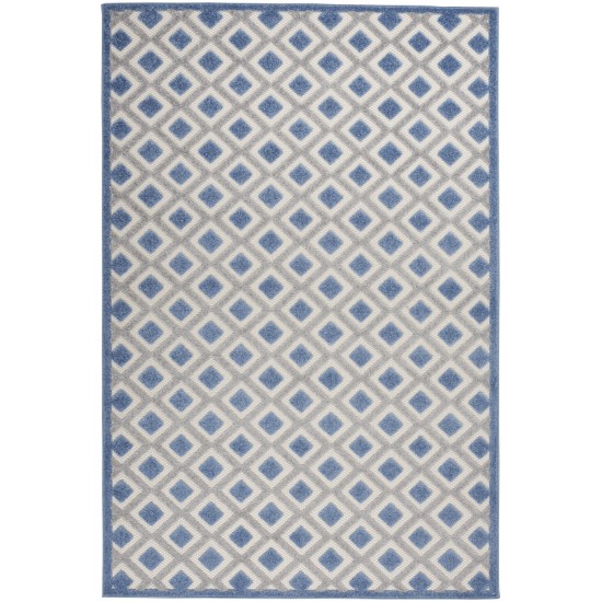 Nourison Aloha ALH26 Area Rug, Blue/Grey, 3'6" x 5'6"