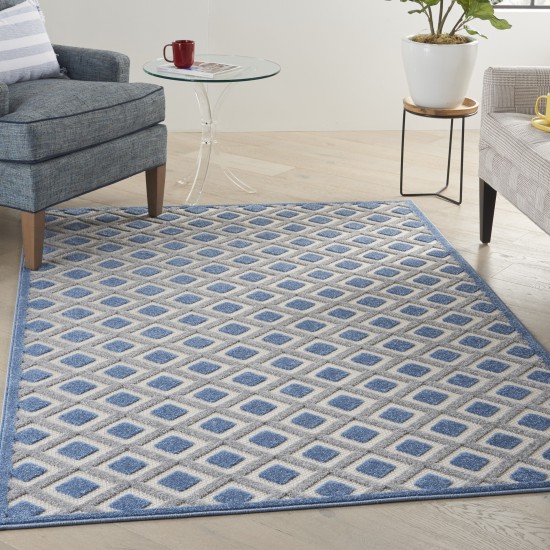 Nourison Aloha ALH26 Area Rug, Blue/Grey, 3'6" x 5'6"